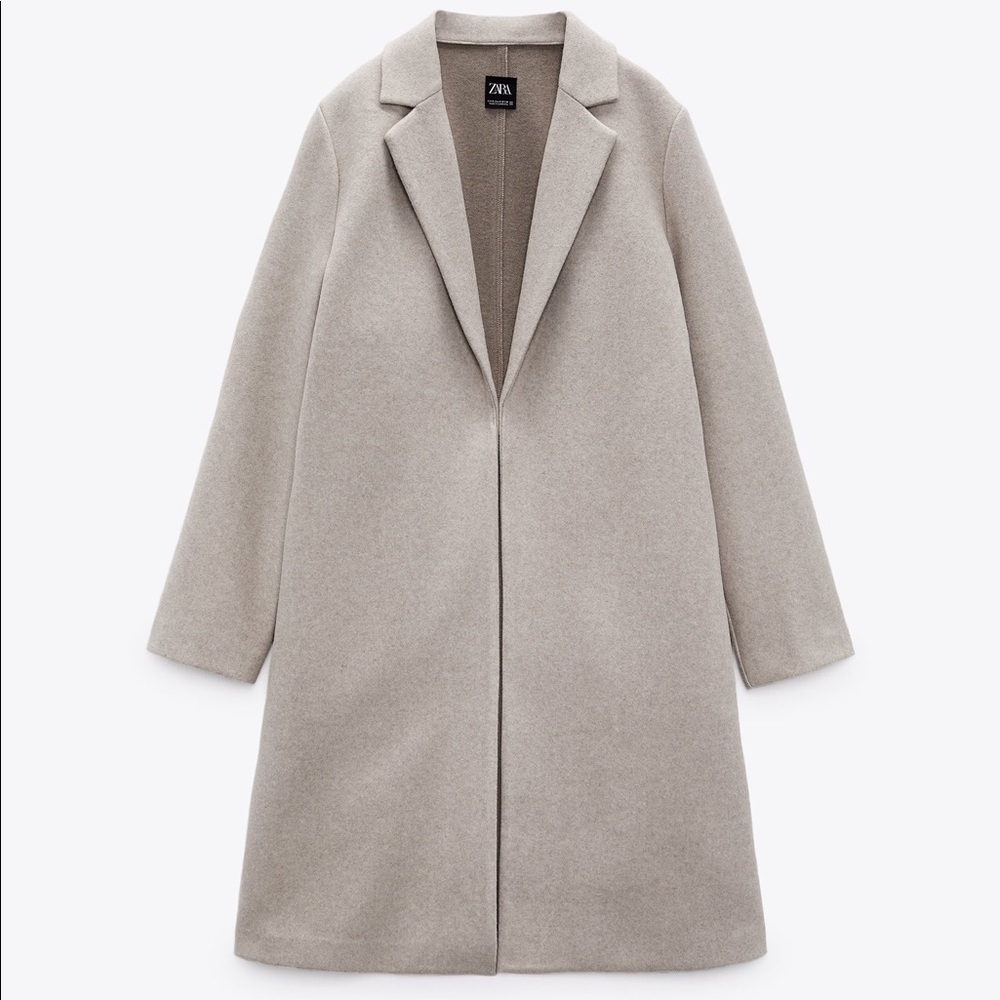Zara Lapel Coat in Sand